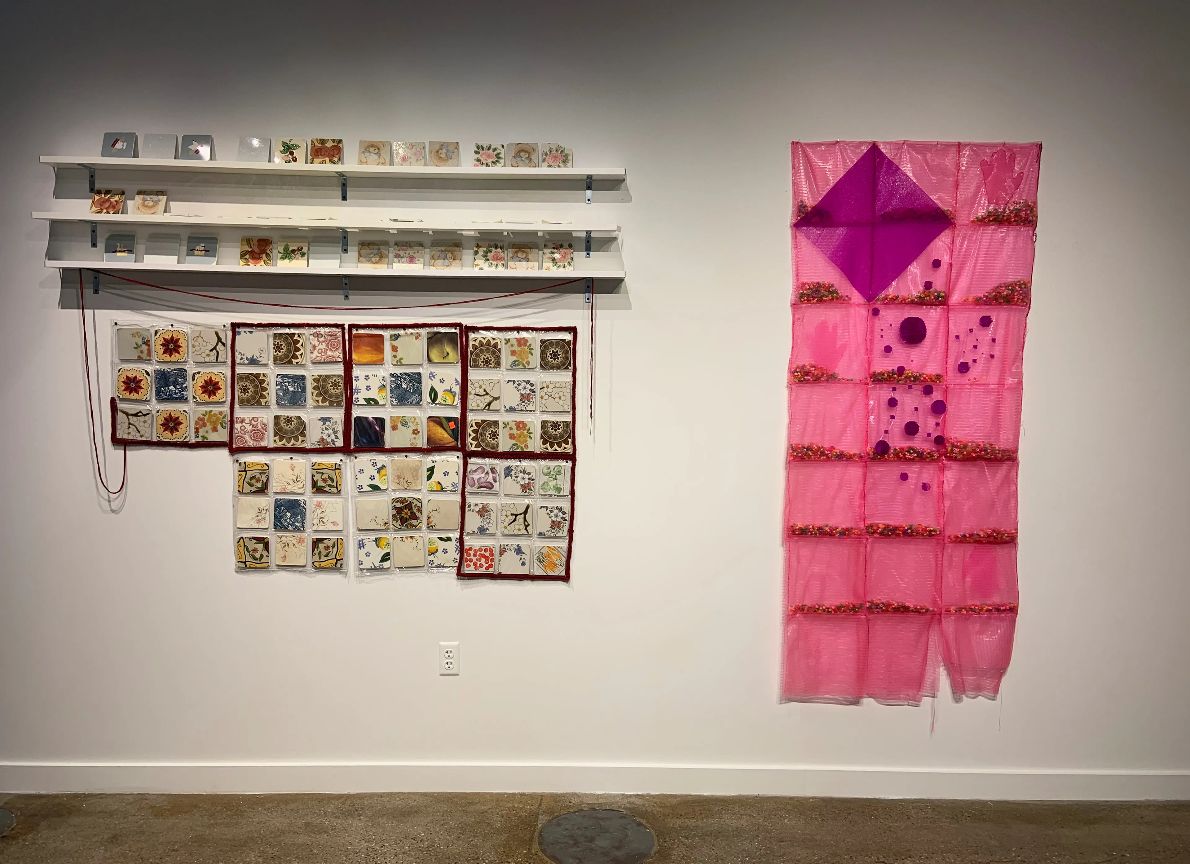 (Left) Comfort Food, Megan Weaver. Comfort Food and My 3D-Printed Weighted Blanket both examine the role of the weighted blanket as it relates to marginalized identity and mental health. Comfort Food aims to reckon with body image anxiety while My 3D-Printed Weighted Blanket uses the weighted blanket as a tool for material exploration and self-actualization.